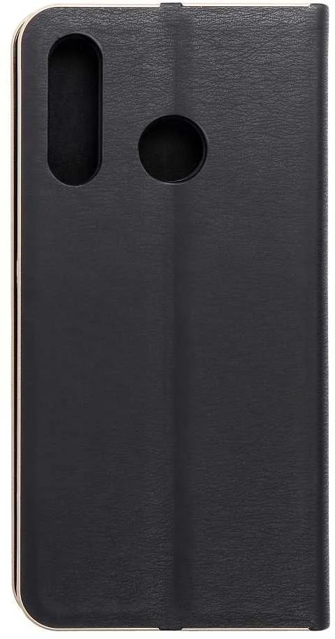 OEM atverčiamas dėklas Huawei P30 LITE Luna Book auksinis juodas