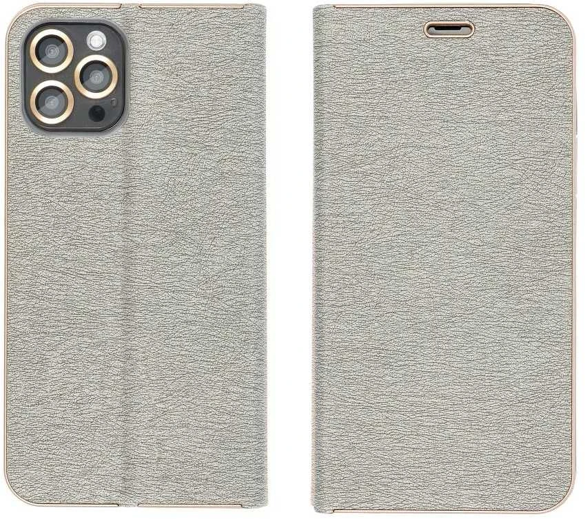 Forcell OEM atverčiamas dėklas iPhone 7 / 8 / SE 2020 / SE 2022 Luna Book auksinis sidabrinis