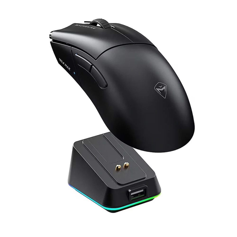 Machenike L8 Max Wireless Pelė žaidimams with Charging Station - Juodas
