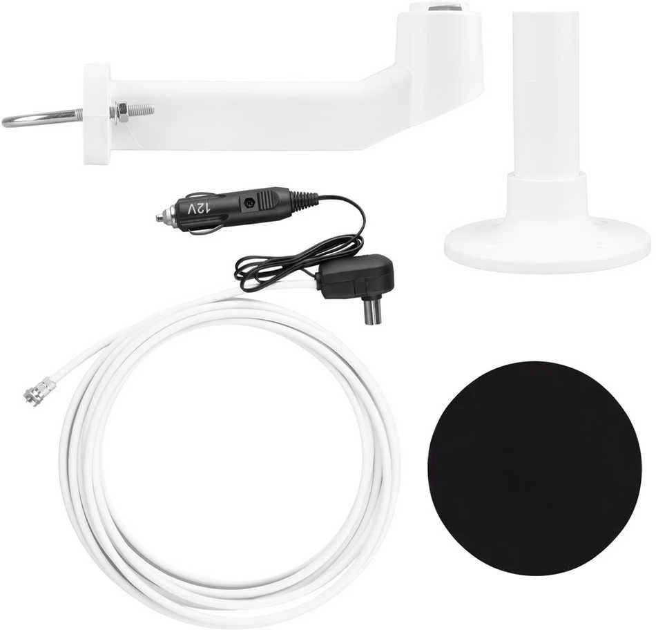 Maclean DVB-T/T2 HEVC visakryptė antena, aktyvi, kemperiui, 12 V, MCTV-103