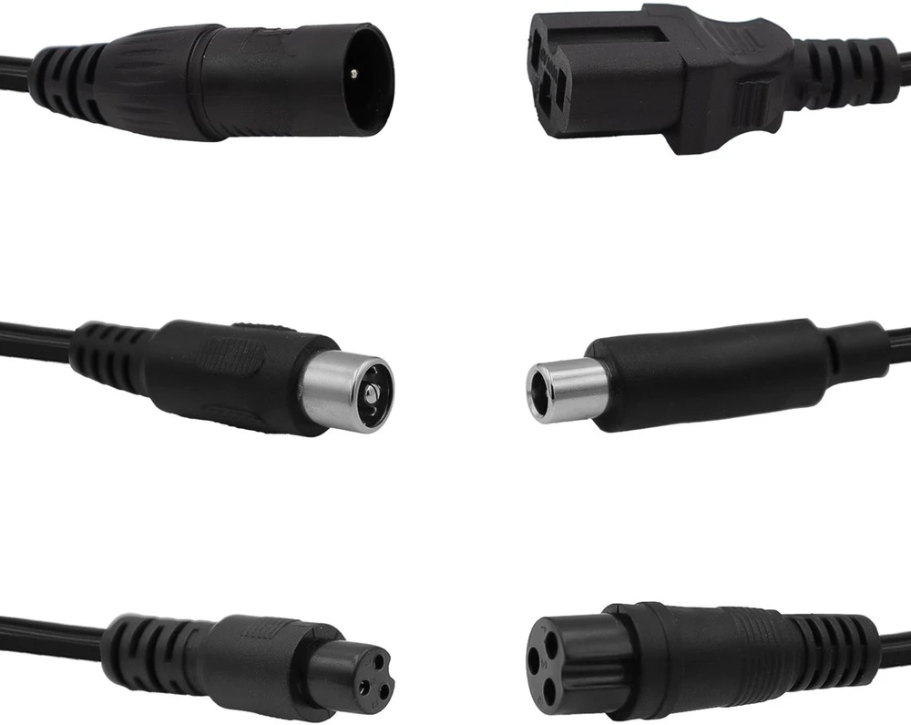 Universalus įkroviklis / Maitinimo šaltinis Maclean Energy, skirtas paspirtukams, 42V DC, 2A, Max 85W, greitasis įkrovimas, 6 kištukai, MCE667