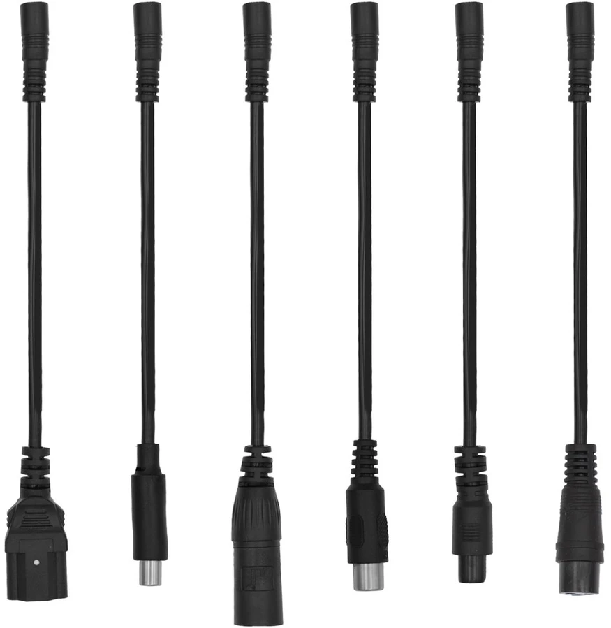 Universalus įkroviklis / Maitinimo šaltinis Maclean Energy, skirtas paspirtukams, 42V DC, 2A, Max 85W, greitasis įkrovimas, 6 kištukai, MCE667