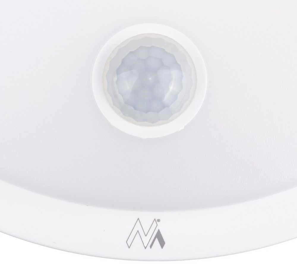 Lubinis šviestuvas „Maclean“ LED šviestuvas su judesio jutikliu, PIR jutikliu, baltas, 10 W, IP65, 1000 lm, neutrali spalva, MCE525 W