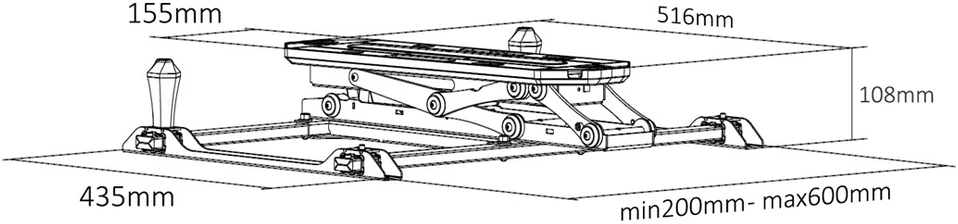 MACLEAN MC-880 Elektrinis lubų televizoriaus laikiklis nuožulnioms sienoms 32-70 colių 35kg max nuotolinio valdymo pultas max VESA 600x411