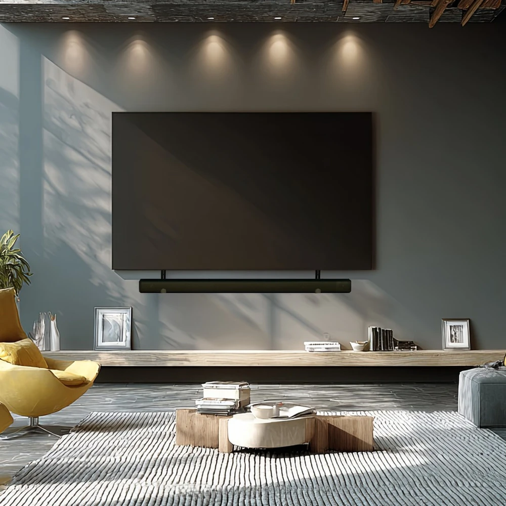 Laikiklis Maclean MC-914 Universal Soundbar Mount garsiakalbio laikiklio tvirtinimas prie televizoriaus iki 15 kg VESA, taupantis erdvę