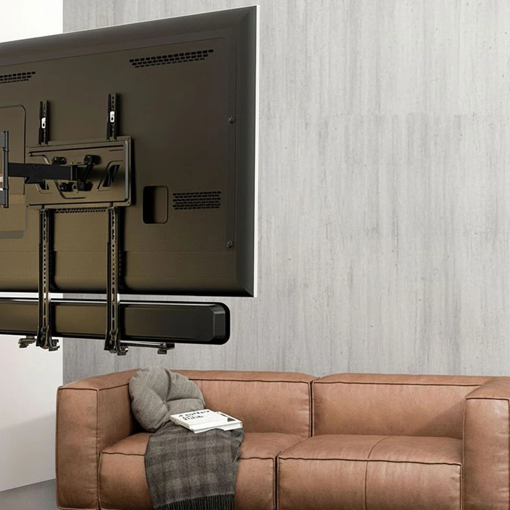 Laikiklis Maclean MC-914 Universal Soundbar Mount garsiakalbio laikiklio tvirtinimas prie televizoriaus iki 15 kg VESA, taupantis erdvę