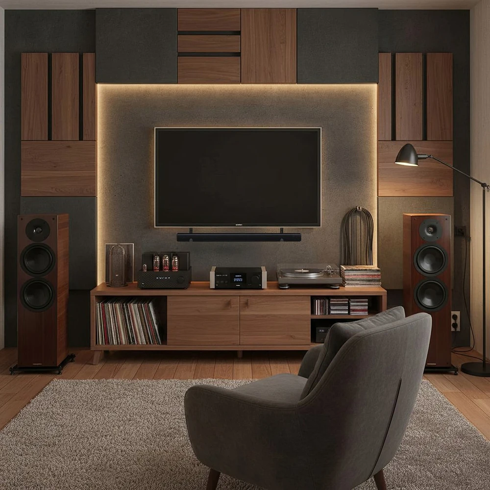 Laikiklis Maclean MC-914 Universal Soundbar Mount garsiakalbio laikiklio tvirtinimas prie televizoriaus iki 15 kg VESA, taupantis erdvę