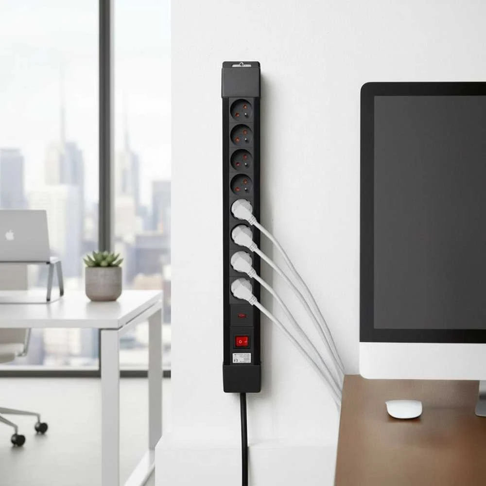 MACLEAN MCE11 Maclean MCE11 Power Strip 8 lizdas su jungikliu