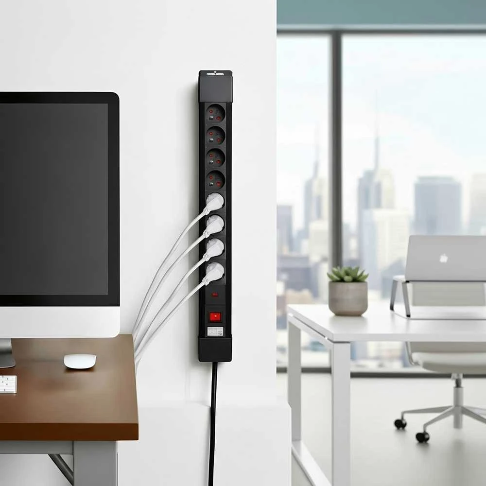 MACLEAN MCE11 Maclean MCE11 Power Strip 8 lizdas su jungikliu