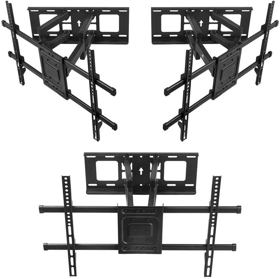 „Maclean“ televizoriaus laikiklis, maks. VESA 600x400, 32–85 colio, 60 kg, horizontalus ir vertikalus kampo reguliavimas, profilis 65–390 mm, juodas, MC-789