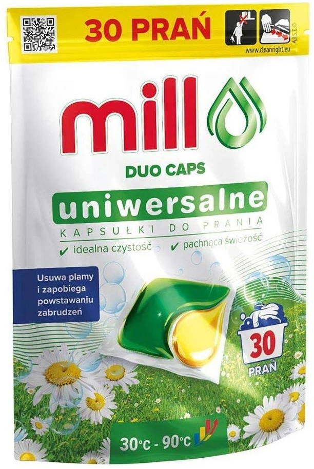 Madonis MILL ALL-PURPOSE Laundry Capsules, 30 pcs. 3K.D (PL, EN, RO, UA, CZ, SK, HU, HR)