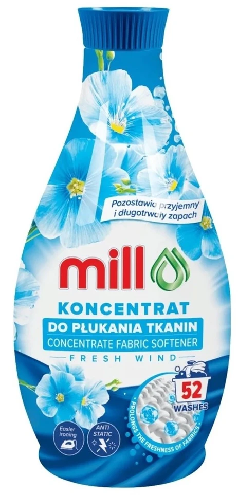 Madonis MILL Fresh Wind audinių minkštiklio koncentratas, 1,3 L