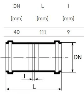 Magnaplast Coupling internal double D40 PP
