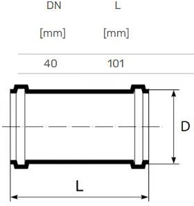 Magnaplast Coupling internal repair D40 PP