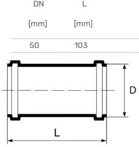 Magnaplast Coupling internal repair D50 PP