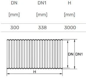 Magnaplast Inspection chamber pipe D300 mm 3.00 m