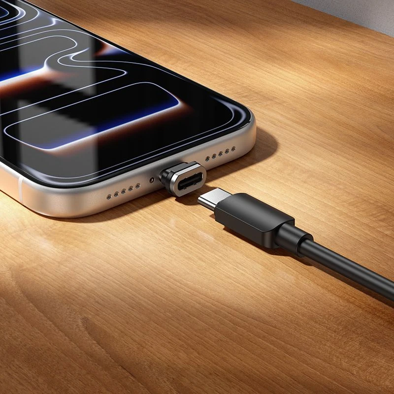 Magnetic Cable USB C to USB C Hoco QC3.0 PD 5A 240W 1,2 m U159 juodas