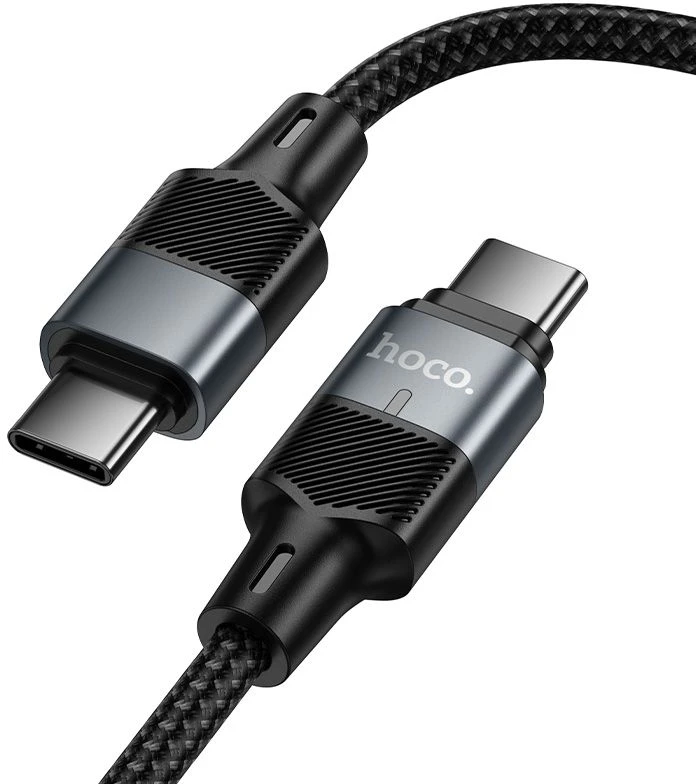 Magnetic Cable USB C to USB C Hoco QC3.0 PD 5A 240W 1,2 m U159 juodas