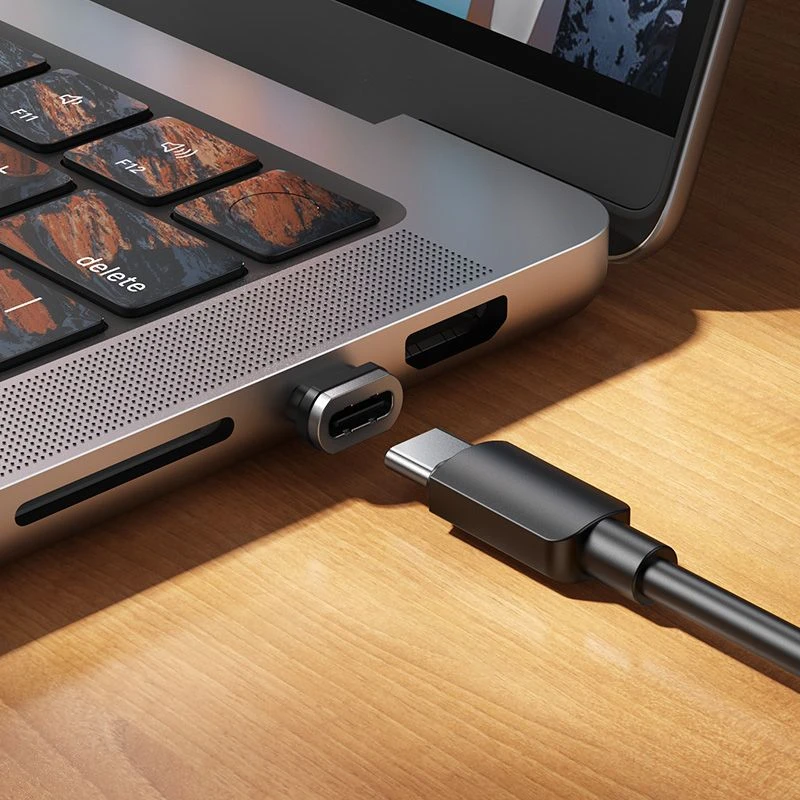 Magnetic Cable USB C to USB C Hoco QC3.0 PD 5A 240W 1,2 m U159 juodas
