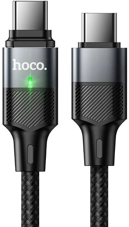 Magnetic Cable USB C to USB C Hoco QC3.0 PD 5A 240W 1,2 m U159 juodas