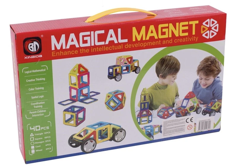 None Nežinomas Konstruktorius Xinbida Magical Magnet 525050201, 40 vnt.