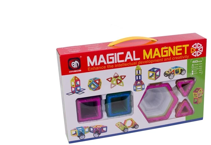 None Nežinomas Konstruktorius Xinbida Magical Magnet 525050201, 40 vnt.