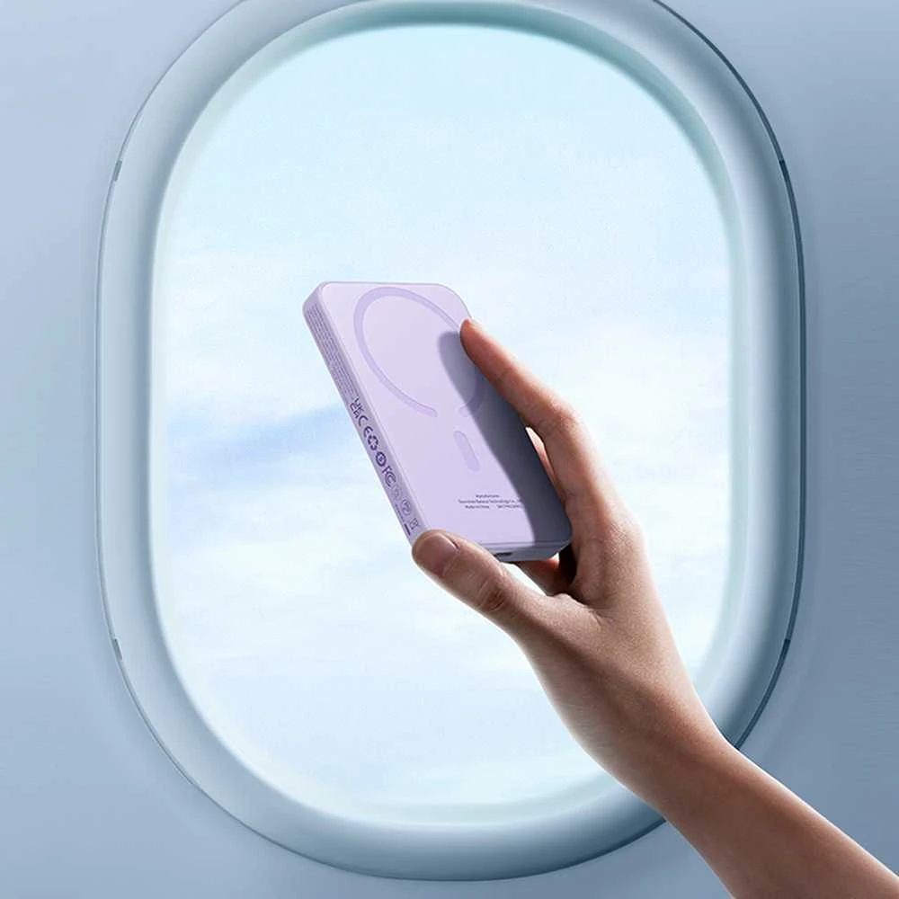 Magnetinis Mini Powerbank Baseus 5000mAh 20W (violetinė)