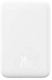 Magnetinis Mini Powerbank Baseus 5000mAh 20W (baltas)