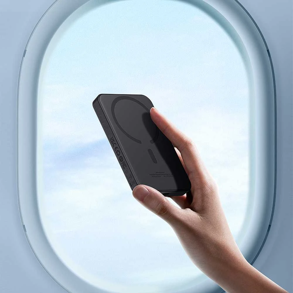 Magnetinis Mini Powerbank Baseus 5000mAh 20W (juodas)