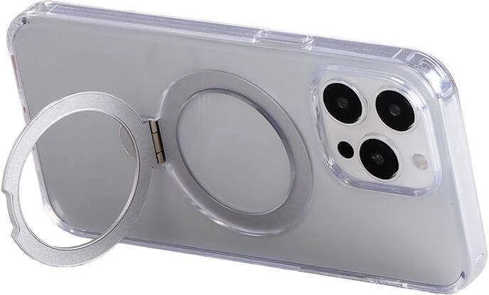 Dėklas Joyroom JR-BP004 magnetinis apsauginis telefono dėklas su laikikliu Apple iPhone 15 skaidrus