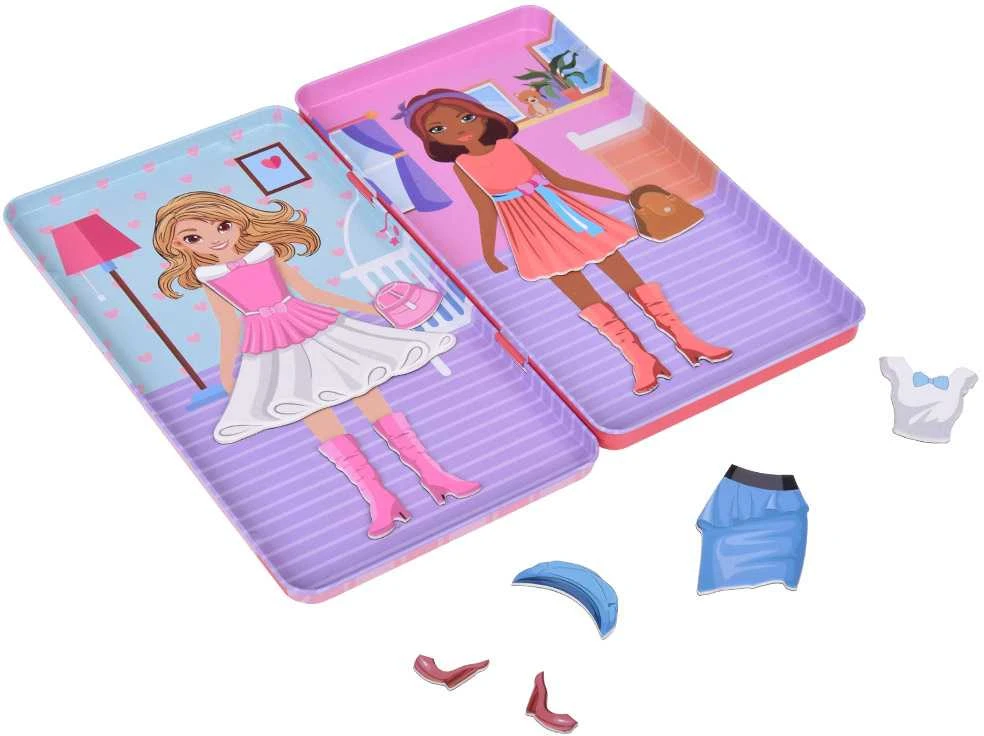 Jokomisiada Magnetic puzzle Dress up your doll in unique styles ZA5198