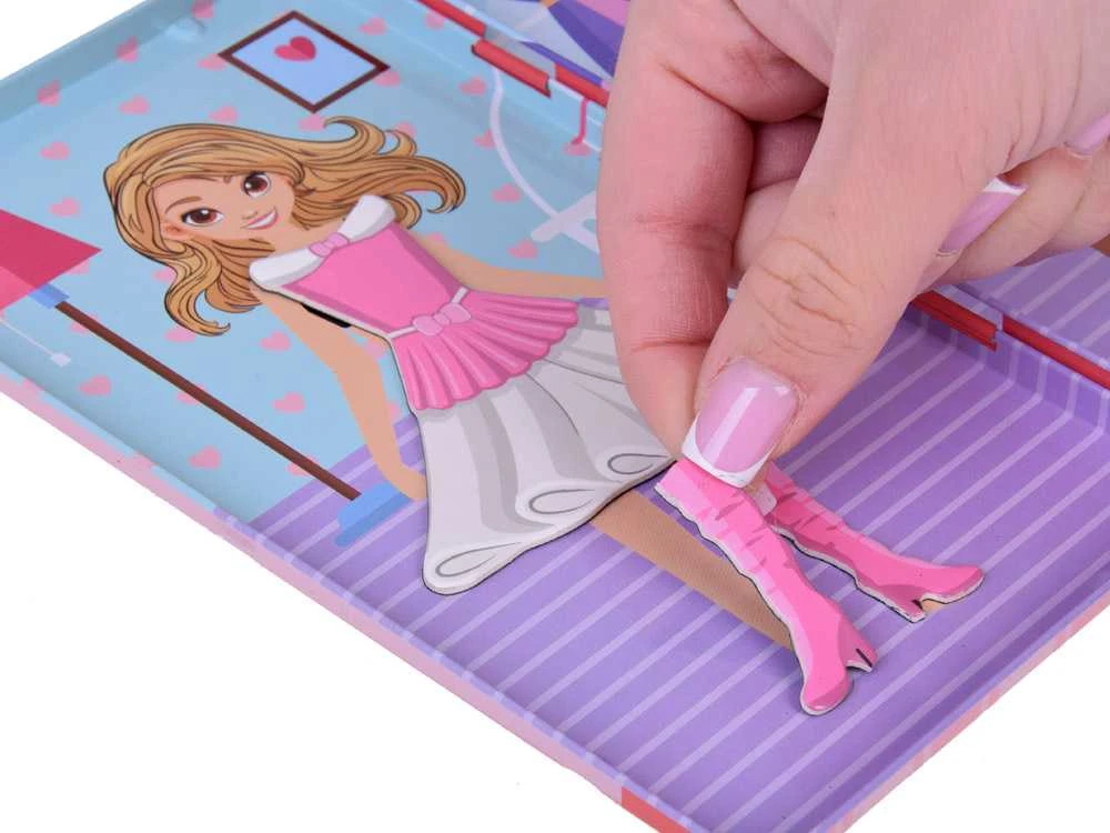 Jokomisiada Magnetic puzzle Dress up your doll in unique styles ZA5198