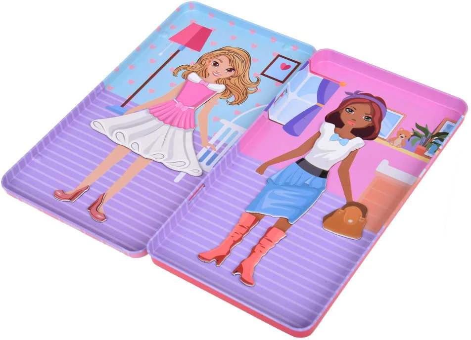 Jokomisiada Magnetic puzzle Dress up your doll in unique styles ZA5198
