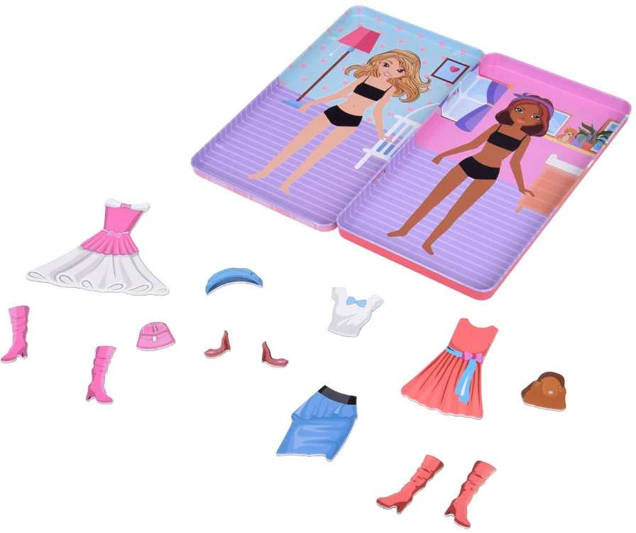 Jokomisiada Magnetic puzzle Dress up your doll in unique styles ZA5198