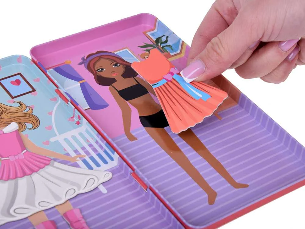 Jokomisiada Magnetic puzzle Dress up your doll in unique styles ZA5198