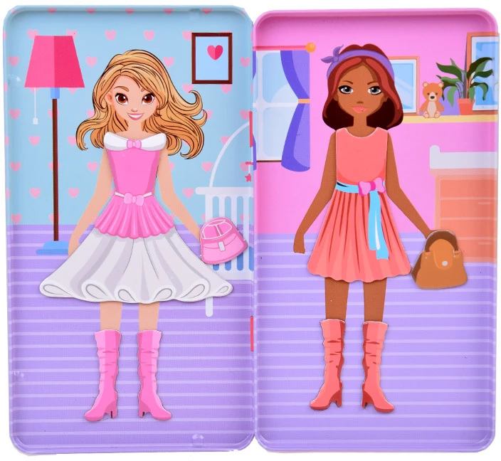 Jokomisiada Magnetic puzzle Dress up your doll in unique styles ZA5198