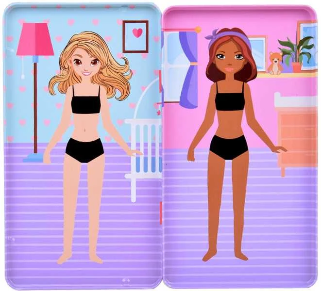 Jokomisiada Magnetic puzzle Dress up your doll in unique styles ZA5198
