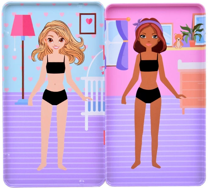 Jokomisiada Magnetic puzzle Dress up your doll in unique styles ZA5198