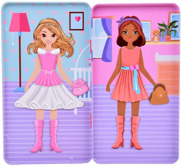 Jokomisiada Magnetic puzzle Dress up your doll in unique styles ZA5198