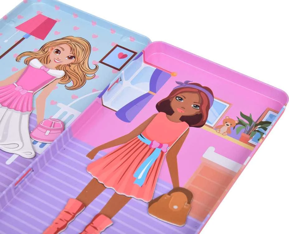 Jokomisiada Magnetic puzzle Dress up your doll in unique styles ZA5198