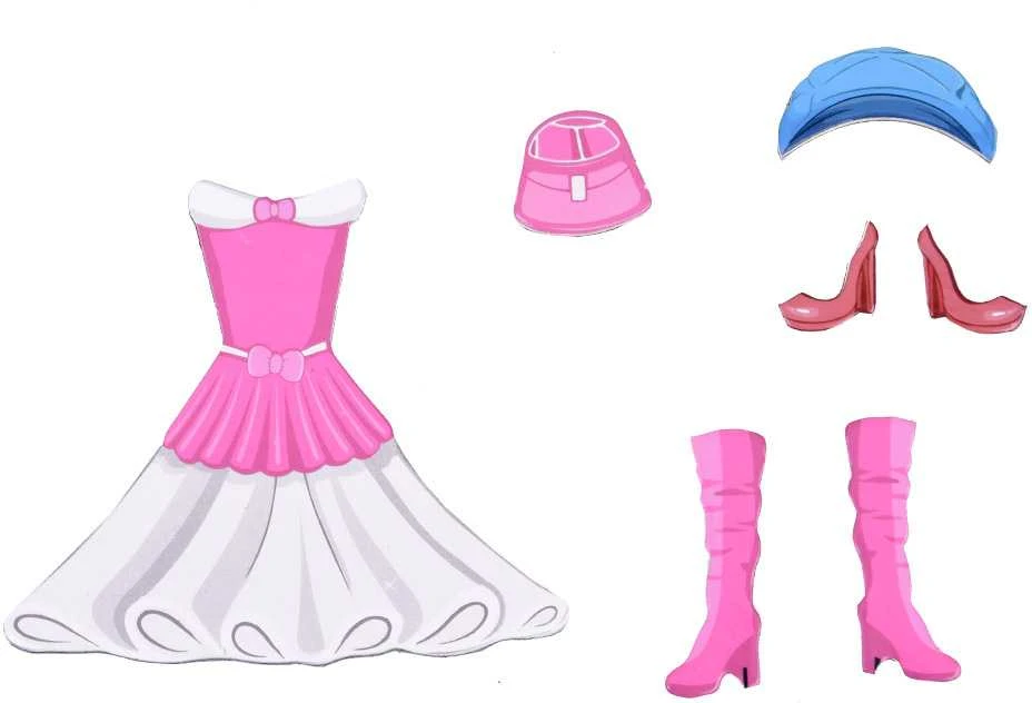 Jokomisiada Magnetic puzzle Dress up your doll in unique styles ZA5198