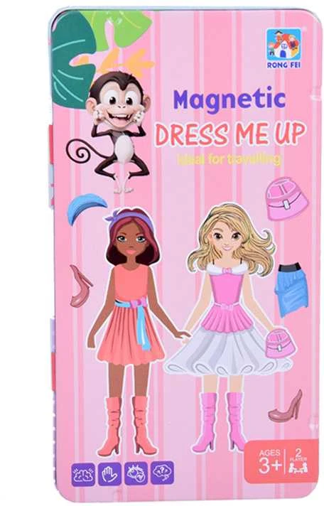 Jokomisiada Magnetic puzzle Dress up your doll in unique styles ZA5198