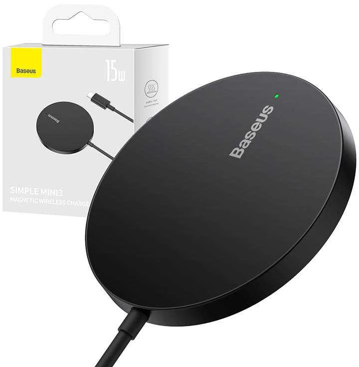 Baseus Simple Mini3 magnetinis belaidis įkroviklis 15 W (Bla