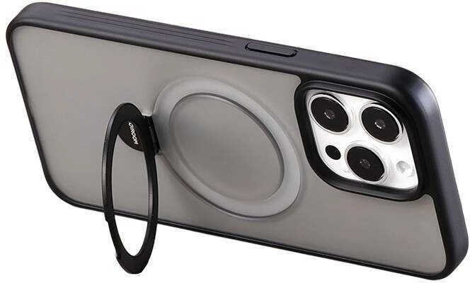 Dėklas Joyroom JR-BP004 Magnetinis apsauginis telefono dėklas su laikikliu Apple iPhone 15 Pro Max juodas