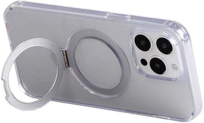 Dėklas Joyroom JR-BP004 magnetinis apsauginis telefono dėklas su laikikliu Apple iPhone 15 Pro skaidrus