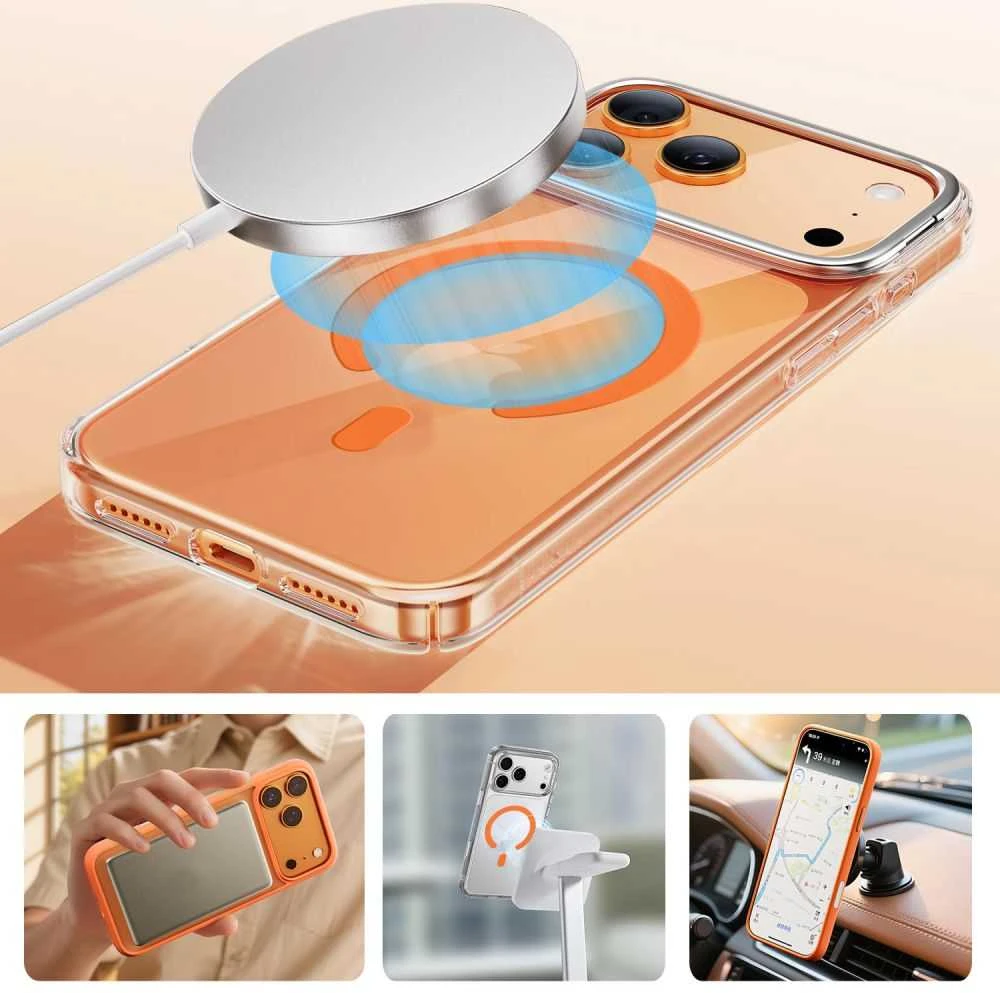 Tech-Protect MMP-200 Magnetic MagSafe žiedas telefonui oranžinės spalvos