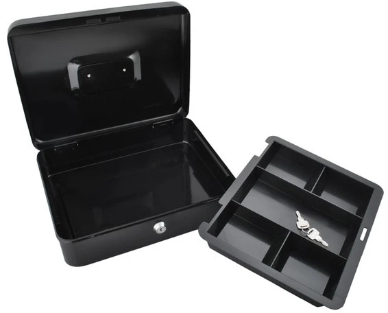Malatec ISO TRADE Metalinis pinigų dėžutė Juoda Lockable 30x24x9cm