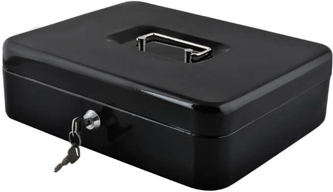 Malatec ISO TRADE Metalinis pinigų dėžutė Juoda Lockable 30x24x9cm