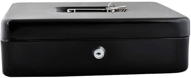 Malatec ISO TRADE Metalinis pinigų dėžutė Juoda Lockable 30x24x9cm