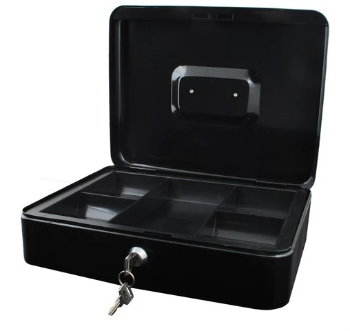 Malatec ISO TRADE Metalinis pinigų dėžutė Juoda Lockable 30x24x9cm